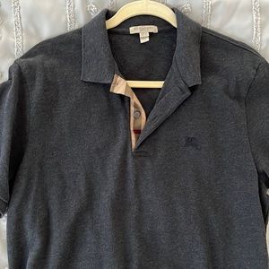 Burberry Mens Dark Gray X-Large Polo